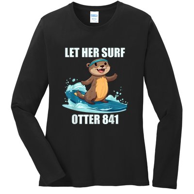 Let Her Surf Otter 841 Ladies Long Sleeve Shirt