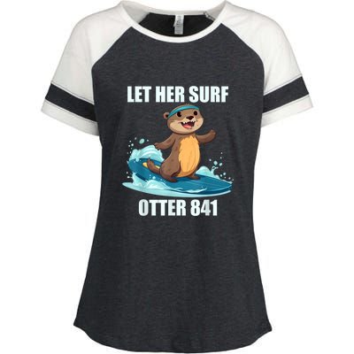 Let Her Surf Otter 841 Enza Ladies Jersey Colorblock Tee