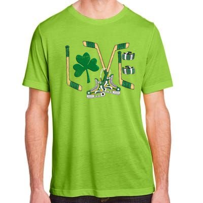 Love Hockey St Patrick's Day Adult ChromaSoft Performance T-Shirt