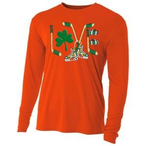 Love Hockey St Patrick's Day Cooling Performance Long Sleeve Crew