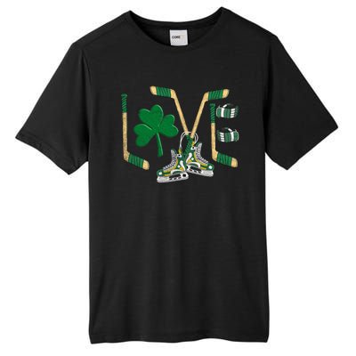 Love Hockey St Patrick's Day Tall Fusion ChromaSoft Performance T-Shirt