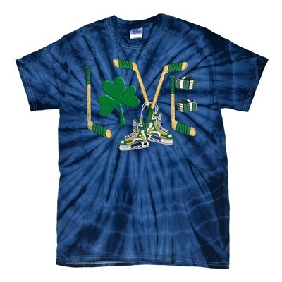 Love Hockey St Patrick's Day Tie-Dye T-Shirt