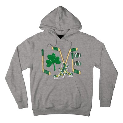 Love Hockey St Patrick's Day Hoodie