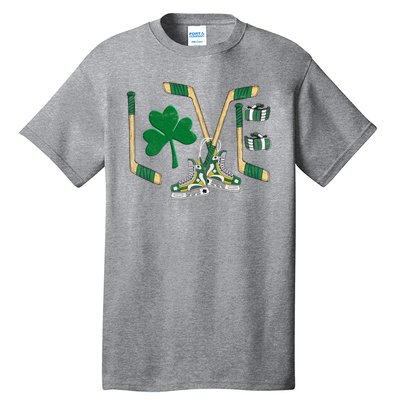 Love Hockey St Patrick's Day Tall T-Shirt