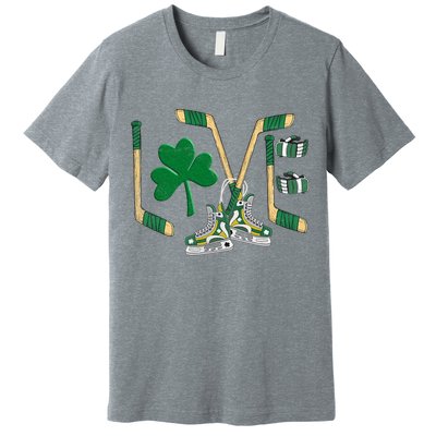 Love Hockey St Patrick's Day Premium T-Shirt