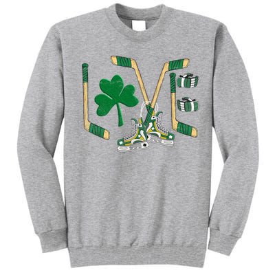 Love Hockey St Patrick's Day Tall Sweatshirt