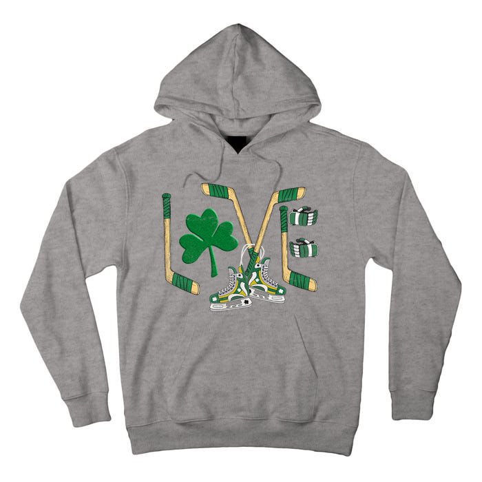 Love Hockey St Patrick's Day Tall Hoodie