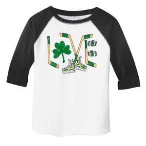 Love Hockey St Patrick's Day Toddler Fine Jersey T-Shirt