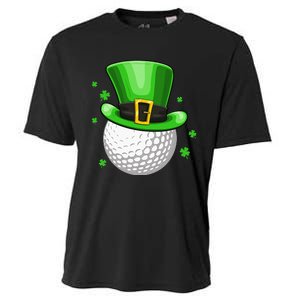 Leprechaun Hat Shamrock Leaf Golf St Patrick's Day Cooling Performance Crew T-Shirt