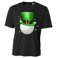 Leprechaun Hat Shamrock Leaf Golf St Patrick's Day Cooling Performance Crew T-Shirt