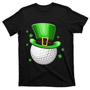 Leprechaun Hat Shamrock Leaf Golf St Patrick's Day T-Shirt