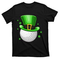 Leprechaun Hat Shamrock Leaf Golf St Patrick's Day T-Shirt