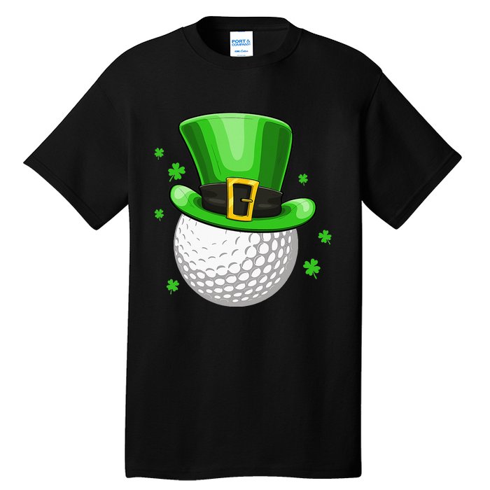 Leprechaun Hat Shamrock Leaf Golf St Patrick's Day Tall T-Shirt