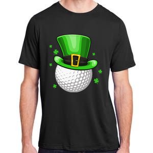 Leprechaun Hat Shamrock Leaf Golf St Patrick's Day Adult ChromaSoft Performance T-Shirt