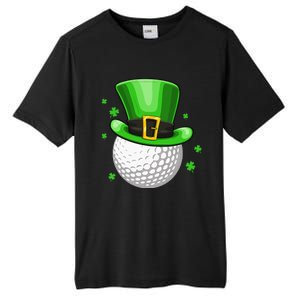 Leprechaun Hat Shamrock Leaf Golf St Patrick's Day Tall Fusion ChromaSoft Performance T-Shirt