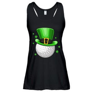 Leprechaun Hat Shamrock Leaf Golf St Patrick's Day Ladies Essential Flowy Tank