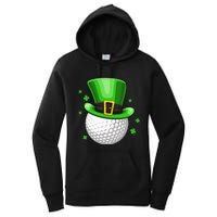 Leprechaun Hat Shamrock Leaf Golf St Patrick's Day Women's Pullover Hoodie