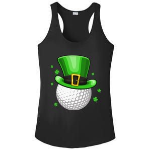 Leprechaun Hat Shamrock Leaf Golf St Patrick's Day Ladies PosiCharge Competitor Racerback Tank