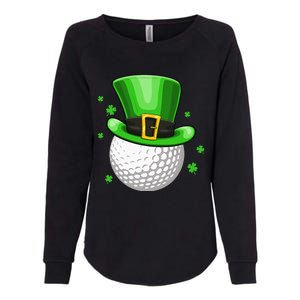 Leprechaun Hat Shamrock Leaf Golf St Patrick's Day Womens California Wash Sweatshirt