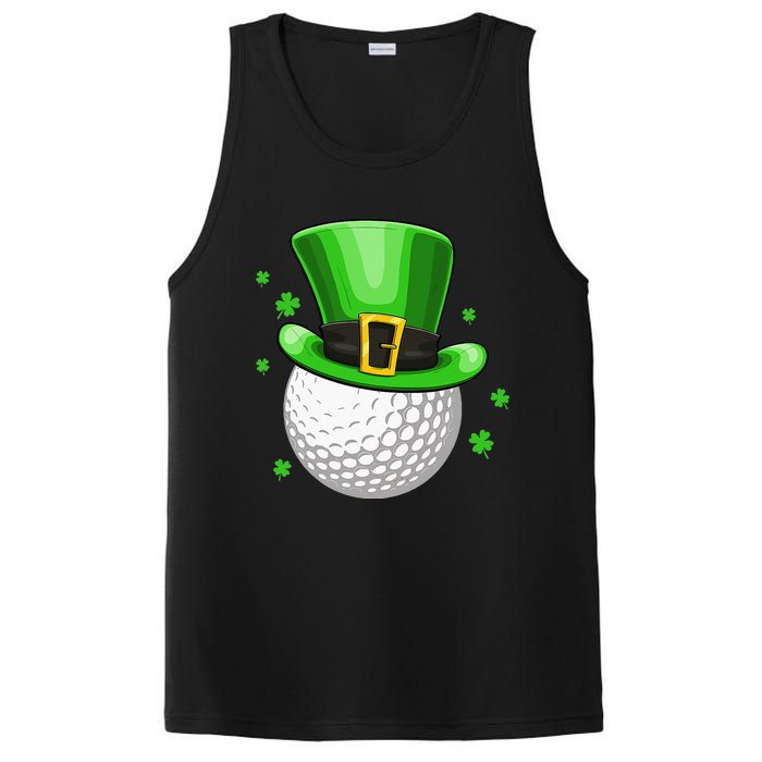 Leprechaun Hat Shamrock Leaf Golf St Patrick's Day PosiCharge Competitor Tank