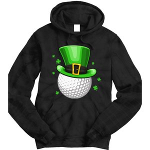 Leprechaun Hat Shamrock Leaf Golf St Patrick's Day Tie Dye Hoodie