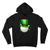 Leprechaun Hat Shamrock Leaf Golf St Patrick's Day Tall Hoodie