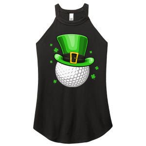 Leprechaun Hat Shamrock Leaf Golf St Patrick's Day Women's Perfect Tri Rocker Tank