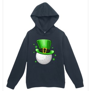 Leprechaun Hat Shamrock Leaf Golf St Patrick's Day Urban Pullover Hoodie