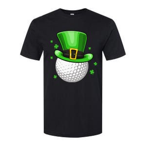 Leprechaun Hat Shamrock Leaf Golf St Patrick's Day Softstyle CVC T-Shirt