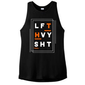 Lft Hvy Sht Fun Weight Lifter Gym Bunny Design Gift Funny Gift Ladies PosiCharge Tri-Blend Wicking Tank