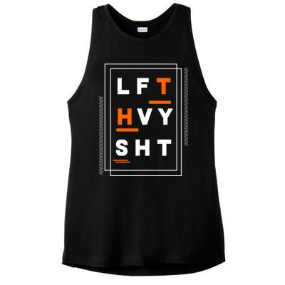 Lft Hvy Sht Fun Weight Lifter Gym Bunny Design Gift Funny Gift Ladies PosiCharge Tri-Blend Wicking Tank