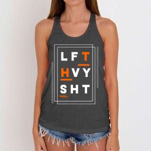 Lft Hvy Sht Fun Weight Lifter Gym Bunny Design Gift Funny Gift Women's Knotted Racerback Tank