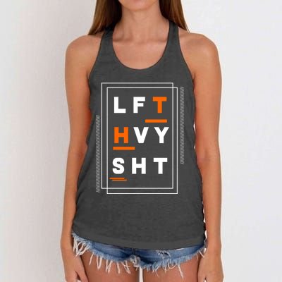 Lft Hvy Sht Fun Weight Lifter Gym Bunny Design Gift Funny Gift Women's Knotted Racerback Tank