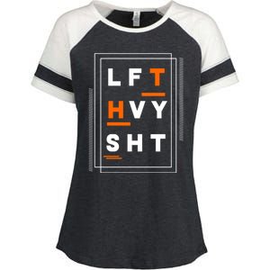 Lft Hvy Sht Fun Weight Lifter Gym Bunny Design Gift Funny Gift Enza Ladies Jersey Colorblock Tee