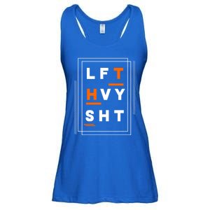 Lft Hvy Sht Fun Weight Lifter Gym Bunny Design Gift Funny Gift Ladies Essential Flowy Tank