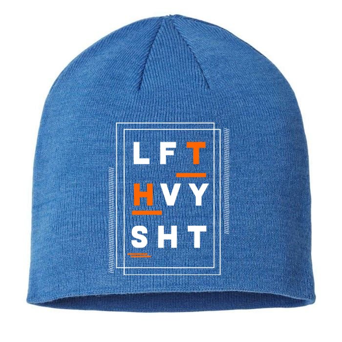 Lft Hvy Sht Fun Weight Lifter Gym Bunny Design Gift Funny Gift Sustainable Beanie