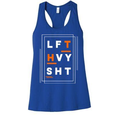 Lft Hvy Sht Fun Weight Lifter Gym Bunny Design Gift Funny Gift Women's Racerback Tank