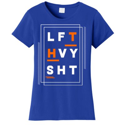 Lft Hvy Sht Fun Weight Lifter Gym Bunny Design Gift Funny Gift Women's T-Shirt