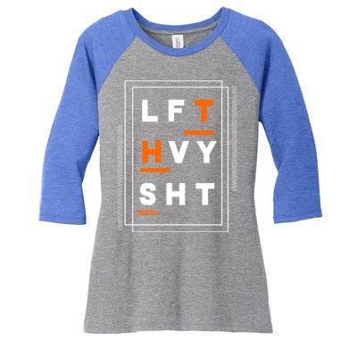 Lft Hvy Sht Fun Weight Lifter Gym Bunny Design Gift Funny Gift Women's Tri-Blend 3/4-Sleeve Raglan Shirt