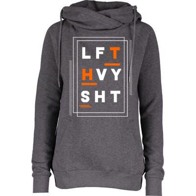 Lft Hvy Sht Fun Weight Lifter Gym Bunny Design Gift Funny Gift Womens Funnel Neck Pullover Hood