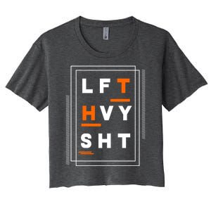 Lft Hvy Sht Fun Weight Lifter Gym Bunny Design Gift Funny Gift Women's Crop Top Tee