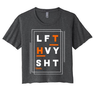 Lft Hvy Sht Fun Weight Lifter Gym Bunny Design Gift Funny Gift Women's Crop Top Tee