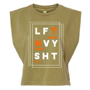 Lft Hvy Sht Fun Weight Lifter Gym Bunny Design Gift Funny Gift Garment-Dyed Women's Muscle Tee