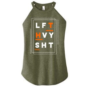 Lft Hvy Sht Fun Weight Lifter Gym Bunny Design Gift Funny Gift Women's Perfect Tri Rocker Tank