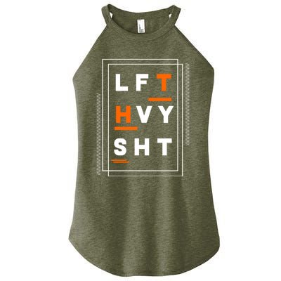 Lft Hvy Sht Fun Weight Lifter Gym Bunny Design Gift Funny Gift Women’s Perfect Tri Rocker Tank