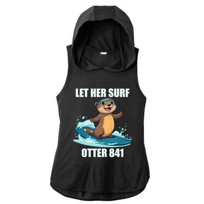 Let Her Surf Otter 841 Ladies PosiCharge Tri-Blend Wicking Draft Hoodie Tank