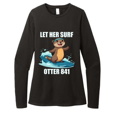 Let Her Surf Otter 841 Womens CVC Long Sleeve Shirt