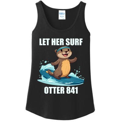 Let Her Surf Otter 841 Ladies Essential Tank