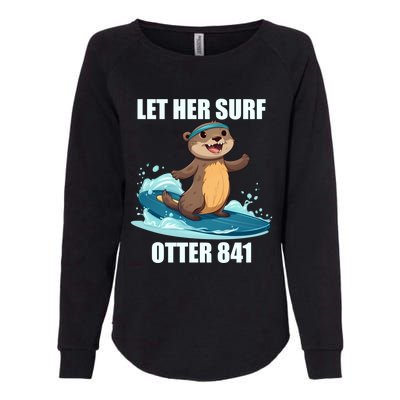 Let Her Surf Otter 841 Womens California Wash Sweatshirt