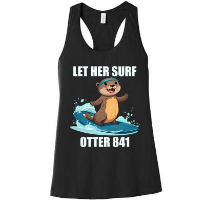 Let Her Surf Otter 841 Women's Racerback Tank